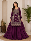 Heavy Embroidered Straight Kurta Sharara Set