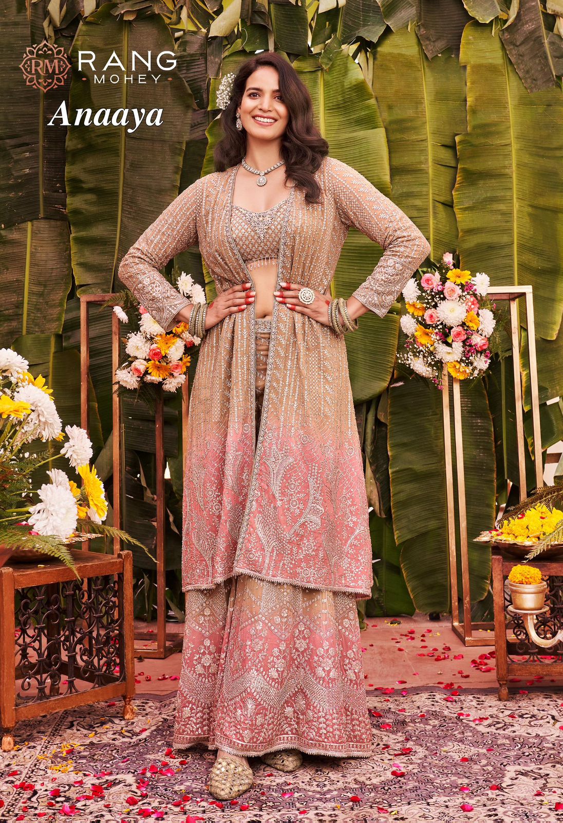 Designer Blush Pink Lehenga Set with Embroidered Jacket