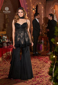 Luxury Black Sequin Party Wear Set