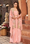Elegant Blush Pink Kaftan Style Formal Set