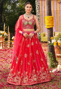 Luxury Hot Pink Floral Lehenga