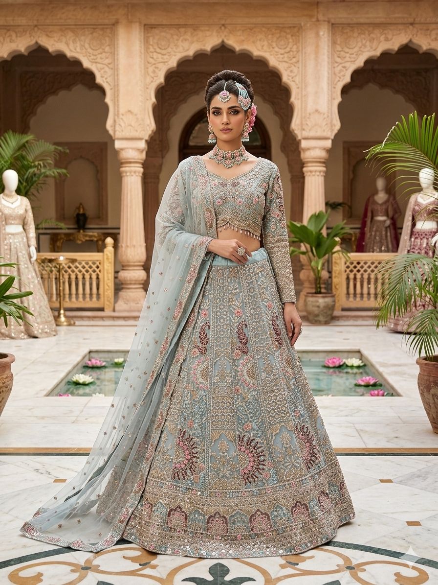 Aafreen Pastel Bridal Lehenga